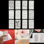 12パック文字と数字ステンシルアルファベットテンプレート描画絵画木材上の再利用可能なアートクラフトステンシルジャーナルステンシルクラフトプロジェクト