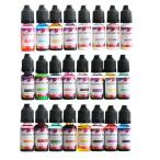 アルコールインクセット-エポキシ樹脂アート、樹脂ペトリ皿製造用の26の鮮やかな色のアルコールベースのインク-濃縮アルコールペイントカラー染料