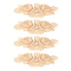 食器棚16x6.5x1.5cmの木彫りアップリケアンレーフレーム木彫り