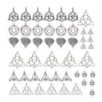 Yahoo! Yahoo!ショッピング(ヤフー ショッピング)48x亜鉛合金ケルトノットチャームコネクターDIYペンダントアンティークシルバーホールクラフトホロージュエリー作り用ダングルブレスレットネッ