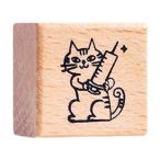  кошка. штамп 1.2 дюймовый маленький из дерева резина штамп journal письмо sk LAP книжка медсестра для 