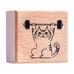  кошка. штамп 1.2 дюймовый маленький из дерева резина штамп journal письмо sk LAP книжка фитнес для 
