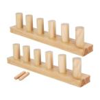 ショッピングブランケット チャンキーブランケット織機 女性用 木製織機フレーム 糸工芸プロジェクト初心者向け 2個