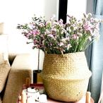 織籐海草トートベリーバスケット、植木鉢カバー屋内装飾、のためにも収納、洗濯、ピクニックと庭の花の花瓶