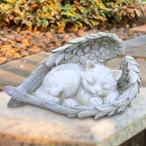 ショッピングメモリアル ペットメモリアル墓標 屋外墓石用 失われたペットの天使猫のトリビュート像
