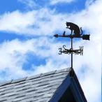 猫の風見鶏 子猫の飾り 鉄製ギフト 屋根の装飾 風向表示 金属製風見鶏 中庭のフェンスの外側用