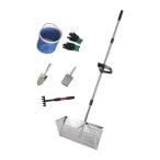  Sand грабли большой эластичный руль карбоновый steel удобный сито разделение для домашних животных совок серебряный 