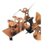 ショッピングアート作品 ドラマー風車風彫刻装飾アート彫刻ホームパティオ芝生ゴールド