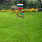 熱気球の風見鶏、庭の装飾の風見鶏、多色塗装の風見鶏の飾り、風向表示