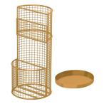 傘立て ホテルの寮の廊下に便利な丈夫な傘立てラック ゴールド