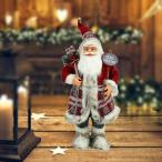サンタクロースフィギュアクリスマス飾りサンタ像と置物豪華な人形スタイル1