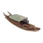 アンティーク木製ボートカヌーモデルセーリングボートミドルシェッド