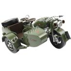 ミニチュアモデル三輪車オートバイモデルマイクロランドスケープデスクデコレーショングリーン