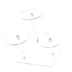 フィギュアディスプレイスタンド ジュエリー コレクターアイテム 食品用 卓上用 棚ホルダー 3枚セット