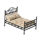  миниатюра bed Mini кукольный дом мебель оборудование орнамент фотография фотосъемка для реквизит Home украшение черный 