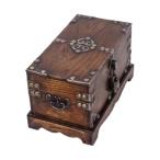 コレクションボックス海賊宝箱多目的装飾クリエイティブジュエリーボックスレトロ木製記念品コンテナ感謝祭用