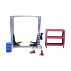 1/64 ジオラマ ガレージ ガントリークレーン シーンモデル オイルドラム 家具修理ツール アージェントリフト