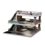 1/64スケールモデルカーディスプレイケース収納ボックス、模型駐車場ジオラマ、装飾オーナメントミニチュアシナリオモデル