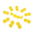 コンタクトレンズケース 10個セット L/R簡単に識別 ホルダー ボックスケース 全5色選べ - イエロー