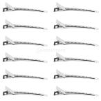 12個 ヘアクリップ ヘアピン 金具 DIY シルバー 85mm