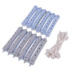 12pcsヘアカーラークランプヘアドレッサーパーマロッドヘアスタイリングDIY 9 x 1.5 cm