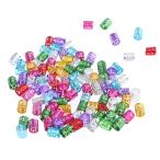 約100本 ドレッドロックビーズ DIY 髪型編組 ヘアビーズ ヘアチューブ 調節可