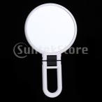 ラウンドハンドヘルド両面化粧鏡拡大鏡w /ハンガー穴X5