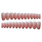 Yahoo! Yahoo!ショッピング(ヤフー ショッピング)24枚入 ネイルチップ 夏の 無地 透明 ゼリー ピンク 可愛い ウェディング ブライダル 優雅 短い