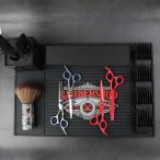 クリッパーはさみトリマーブラシ用の黒いPVC滑り止め理髪店マット