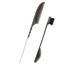 ヘアスタイリングコームセット ラットテールコーム ティージングコームブラシセット 女性用 ティージングブラック