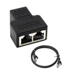 耐久性 互換性 1-2ソケット LAN イーサネット ネットワーク RJ45 プラグ スプリッタ エクステンダ アダプタ ケーブル