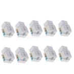10 шт. rj45 cat6 ключ Stone Jack модуль. сеть коннектор enternet модуль белый 
