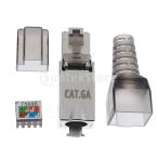 F Fityle CAT6A RJ45ネットワークコネクタ モジュラプラグシールドコネクタ イーサネット アクセサリー