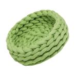  хлопок вязаный кошка bed корзина теплый маленький размер собака bed soft домашнее животное bed маленький размер для домашних животных зеленый 40cm