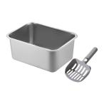 . кошка туалетный наполнитель tray закрытый кошка мелкие животные для нержавеющая сталь сталь домашнее животное песок tray 45x35x15cm