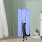 猫用爪とぎマット フェルト製 ペット用品 クライミングスクラッチャー ソファ・床用 ブルー