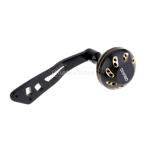 リールハンドル ベイトリール ノブ メタル 全2色 交換 ネジ付き  - 黒金