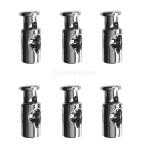 6 шт металл одиночный отверстие barrel код блокировка мешочек стопор серебряный 