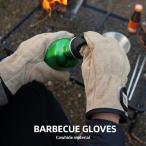  кожа безопасность работа для перчатки выдерживающий огонь перчатки BBQ садоводство хаки 