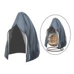 防水ハンギングスイングパティオエッグチェアカバープロテクターグレー230x200x1cm