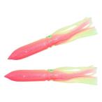 釣りルアー イカスカート 30cm トローリングスカート 暗闇で光る イエロー 2個