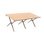 アウトドア折りたたみテーブル 超軽量ポータブルキャンプテーブル 収納バッグ付き 木製カラー