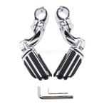 バイク 外装パーツ フロント フットペグ 取付けクランプ フットレスト 滑り止め インストール簡単