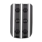 Fenteer CNC ビレット 6061-T6アルミ ラージ ブレーキ ペダル パッド ハーレー ソフテイル FXSTC Fat Boy 1986-2017用 ブラック