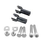 ハーレー 00-18用 オートバイ アルミニウム合金 リア ペダル ブラケット キット 全2色 - 黒