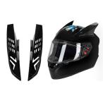 プラスチック製のオートバイのヘルメットの耳の角保護装飾部品黒