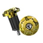 2Pcs мотоцикл рычаг управления end рукоятка штекер колпак CNC aluminium сплав Gold 