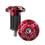 2Pcs мотоцикл рычаг управления end рукоятка штекер колпак CNC aluminium сплав красный 