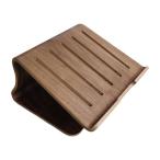 ショッピングミニマリスト デスク用の木製ラップトップスタンドラップトップライザーホルダー用の家庭用寝室茶色