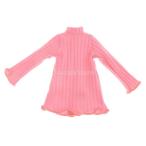 7カラー選ぶ ドール服 12インチドール人形に適用 長袖ジャンパー ドレストップ アクセサリー - ピンク